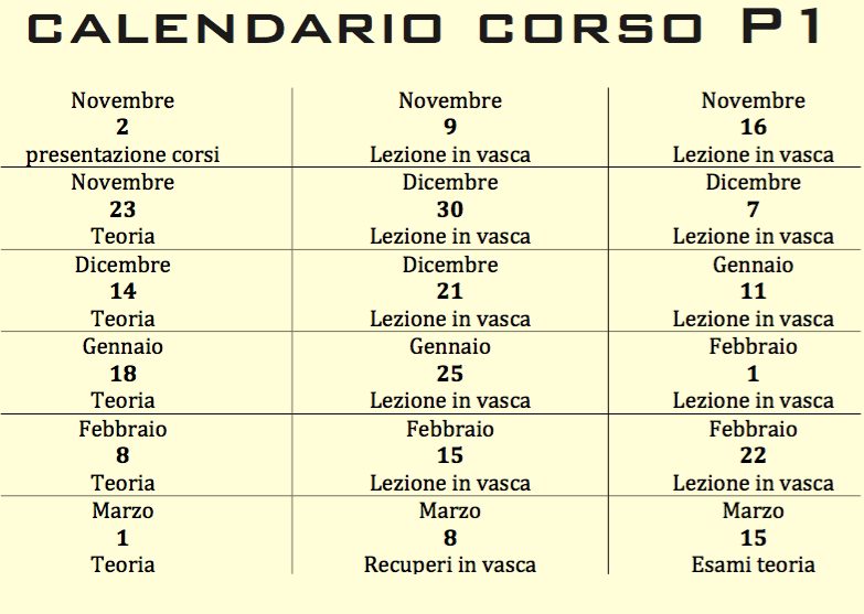 Presentazione del primo corso P1